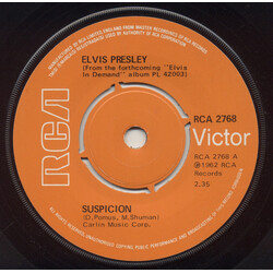 Elvis Presley Suspicion VINYL 7" USED
