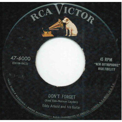 Eddy Arnold Don't Forget USED VINYL 7INCH 45 RPM SINGLE