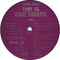 Prince Akeem Time To Come Correct VINYL 12" USED