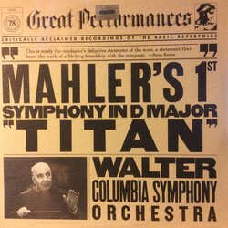 Gustav Mahler / Bruno Walter / Columbia Symphony Orchestra Mahler's 1st Symphony In D Major "Titan" Vinyl LP USED