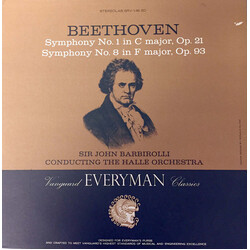 Ludwig van Beethoven / Sir John Barbirolli / Hallé Orchestra Symphony No.1 In C Major, Op. 21 /  Symphony No.8 In F Major, Op. 93 Vinyl LP USED