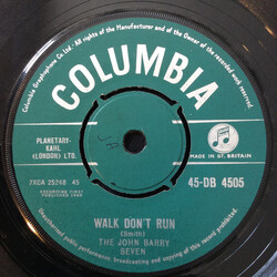 The John Barry Seven Walk Don't Run USED VINYL 7INCH 45 RPM SINGLE