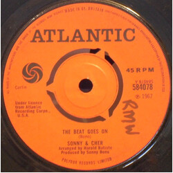 Sonny & Cher The Beat Goes On USED VINYL 7INCH 45 RPM SINGLE