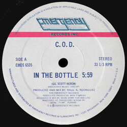 C.O.D. In The Bottle USED VINYL 12INCH 33 S RPM