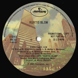 Kurtis Blow Hard Times USED VINYL 12INCH 33 S RPM PROMO STEREO