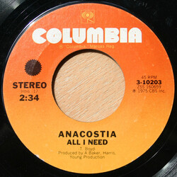 Anacostia All I Need / One Less Morning USED VINYL 7INCH 45 RPM