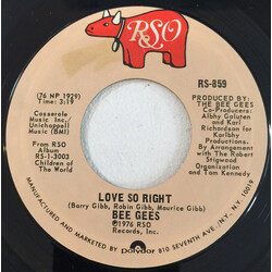 Bee Gees Love So Right USED VINYL 7INCH SINGLE 45 RPM