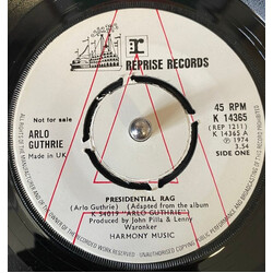 Arlo Guthrie Presidential Rag USED VINYL 7INCH 45 RPM PROMO STEREO