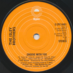 The Isley Brothers Groove With You Vinyl 7" USED