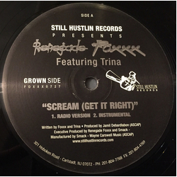 Renegade Foxxx / Trina Scream (Get It Right) Vinyl 12" USED