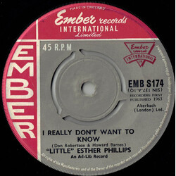 Esther Phillips I Really Don't Want To Know USED VINYL 7INCH 45 RPM SINGLE