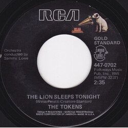 The Tokens The Lion Sleeps Tonight USED VINYL 7INCH SINGLE REISSUE STYRENE