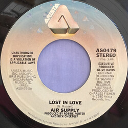 Air Supply Lost In Love USED VINYL 7INCH 45 RPM SINGLE STEREO