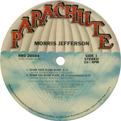 Morris Jefferson Spank Your Blank Blank USED VINYL 12INCH SINGLE SIDED 33 S RPM