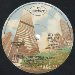 Kurtis Blow Throughout Your Years USED VINYL 12INCH PROMO