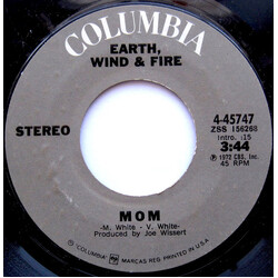 Earth, Wind & Fire Mom USED VINYL 7INCH 45 RPM SINGLE STEREO