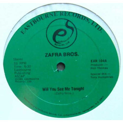 Zafra Brothers Will You See Me Tonight VINYL 12" USED