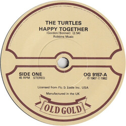The Turtles Happy Together / You Baby USED VINYL 7INCH 45 RPM SINGLE STEREO