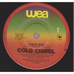 Cold Chisel Cheap Wine Vinyl 7" USED