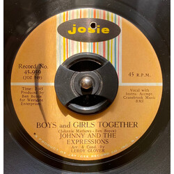 Johnny & The Expressions Boys And Girls Together / Give Me One More Chance USED VINYL 7INCH 45 RPM SINGLE STYRENE