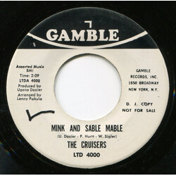 The Cruisers (2) Mink And Sable Mable / Picture Us USED VINYL 7INCH 45 RPM SINGLE PROMO
