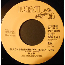 M + M Black Stations / White Stations USED VINYL 7INCH 45 RPM SINGLE PROMO