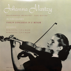Johanna Martzy Violin Concerto In E Minor / Romance No. 1 In G Major / Romance No. 2 In F Major Vinyl LP USED