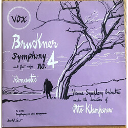 Anton Bruckner / Wiener Symphoniker / Otto Klemperer Symphony No. 4 In E Flat Major "Romantic" Vinyl LP USED
