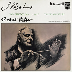 Johannes Brahms / Bruno Walter / Columbia Symphony Orchestra Symphony No. 3 In F / Tragic Overture Vinyl LP USED