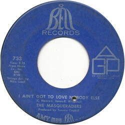 The Masqueraders I Ain't Got To Love Nobody Else USED VINYL 7INCH 45 RPM SINGLE