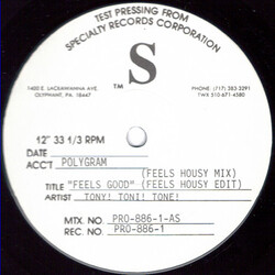 Tony! Toni! Toné! Feels Good USED VINYL 12INCH 33 S RPM TEST PRESSING