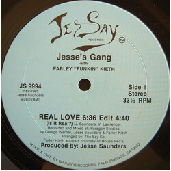 Jesse's Gang / Farley "Funkin" Keith Real Love USED VINYL 12INCH 33 S RPM STEREO