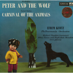Sergei Prokofiev / Camille Saint-Saëns / Efrem Kurtz / Philharmonia Orchestra Peter And The Wolf / Carnival Of The Animals Vinyl LP USED