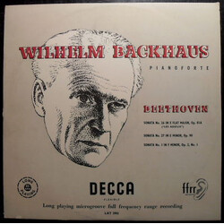 Ludwig Van Beethoven / Wilhelm Backhaus Sonata No. 26 In E Flat Major, Op. 81A ("Les Adieux"); Sonata No. 27 In E Minor, Op. 90; Sonata No. 1 In F Min