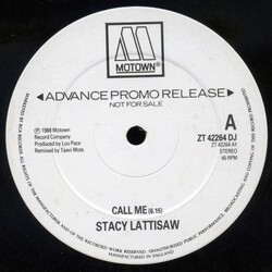 Stacy Lattisaw Call Me USED VINYL 12INCH MAXI-SINGLE 45 RPM PROMO