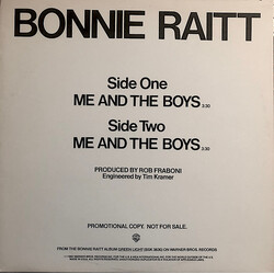 Bonnie Raitt Me And The Boys USED VINYL 12INCH 33 S RPM SINGLE PROMO STEREO