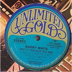 Barry White Don't Let Them Blow Your Mind USED VINYL 12INCH 33 S RPM PROMO