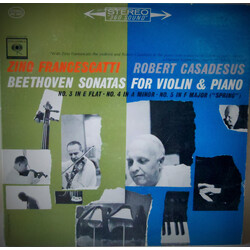 Zino Francescatti / Robert Casadesus Beethoven Sonatas For Violin & Piano, No. 3 In E Flat, No. 4 In A Minor, No. 5 In F Major ("Spring") Vinyl LP USE