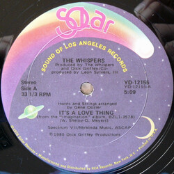 The Whispers It's A Love Thing / Girl I Need You USED VINYL 12INCH 33 S RPM