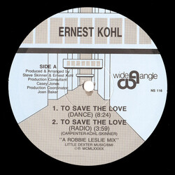 Ernest Kohl To Save The Love USED VINYL 12INCH 33 S RPM