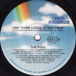 The Fixx One Thing Leads To Another USED VINYL 7INCH 45 RPM SINGLE