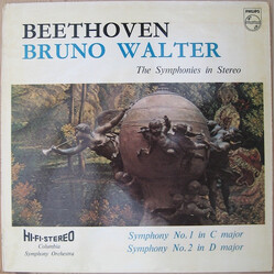 Ludwig van Beethoven / Bruno Walter / Columbia Symphony Orchestra Symphony No. 1 In C Major / Symphony No. 2 In D Major Vinyl LP USED