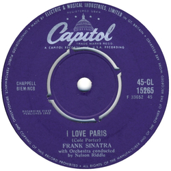 Frank Sinatra I Love Paris Vinyl 7" USED