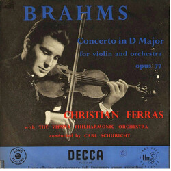 Johannes Brahms / Christian Ferras / Wiener Philharmoniker / Carl Schuricht Concerto In D Major For Violin And Orchestra Opus 77 Vinyl LP USED