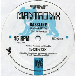 Mantronix Bassline VINYL 12" USED