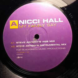 Nicci Hall My Family Say USED VINYL 12INCH 33 S RPM