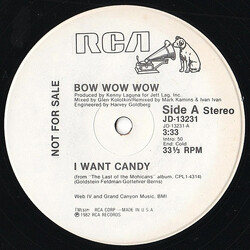 Bow Wow Wow I Want Candy USED VINYL 12INCH PROMO