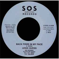 Lenis Guess Back Fired In My Face USED VINYL 7INCH 45 RPM
