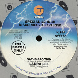 Laura Lee Sat-is-fac-tion USED VINYL 12INCH 33 S RPM PROMO