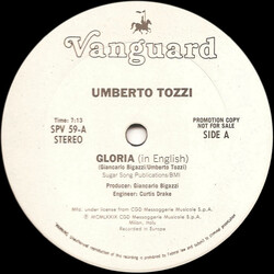 Umberto Tozzi Gloria USED VINYL 12INCH 33 S RPM PROMO